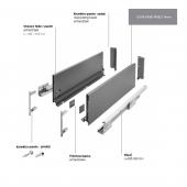 FIOKA AXIS PRO L-450 H=168MM - "VISOKA" - ANTRACIT