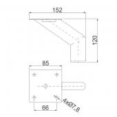 NOGA STOMP H=120 mm CRNA MAT