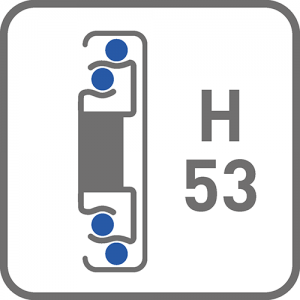 KLIZAČ- TELESKOPSKI L-900MM H=53MM - H=53mm