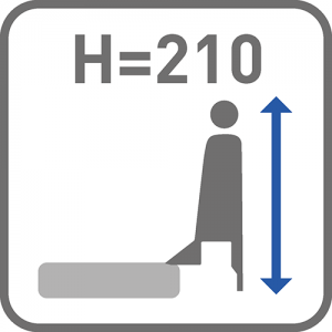 MODERN BOX L-500 H=83mm + OGRADICA =210mm  - "VISOKI" - SIVI - Side height with rail [mm]:210