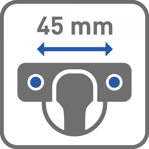 ŠARKA "GTV" RAVNA SA USPORIVAČEM - 3D - Drilling spacing (mm) : 45