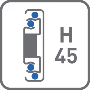 H=45mm KLIZAČ TELESKOPSKI PUSH L-550GX PRESTIGE - H=45mm