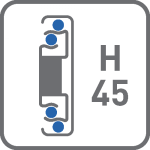 KLIZAČ TELESKOPSKI L-400 MM PUSH SA USPORIVAČEM - H=45mm