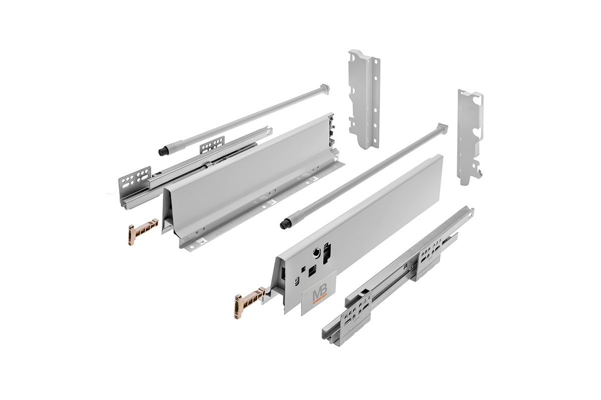 MODERN BOX L-400 H=83mm + OGRADICA =210mm  - "VISOKI" - SIVI - PB-D-KPL400C