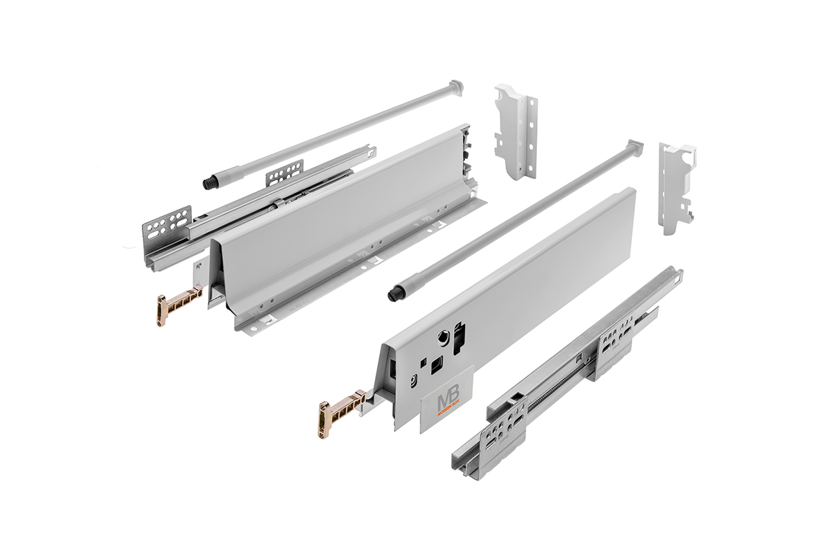 MODERN BOX L-450 H=83mm + OGRADICA =146mm  - "SREDNJI" - SIVI - PB-D-KPL450B