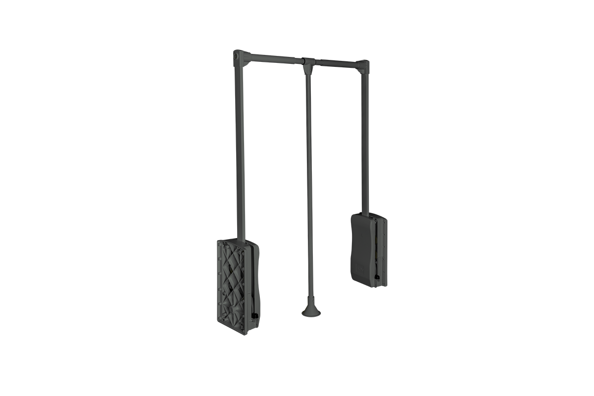 GTV GARDEROBNI LIFT   8 kg  45-60   ALU - BOČNI PVC POKLOPAC CRNI