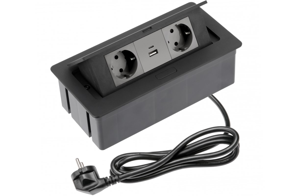 TELEBLOK - SOFT USB A+C CRNI