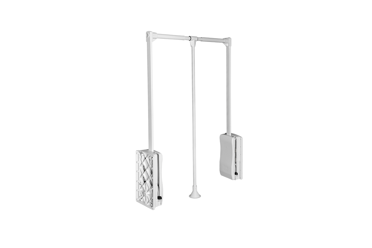 GARDEROBNI LIFT   8 kg  60-83  BELI RAM I BOČNI PVC POKLOPCI - PG-ST6083-10A