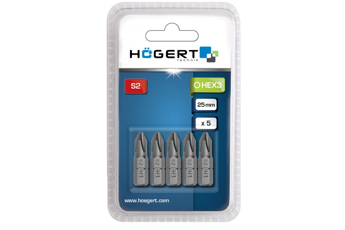 HOGERT ALATI Bit PH1 25mm, S2 čelik, 5kom/pak